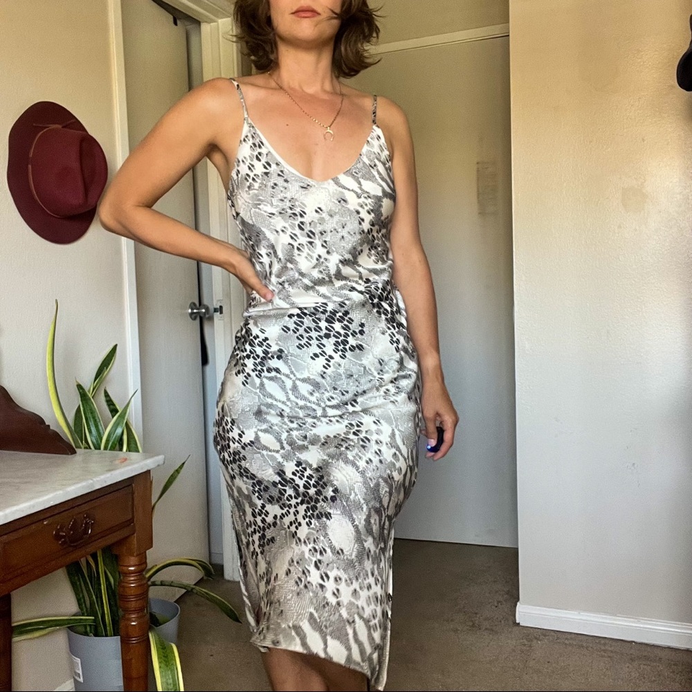 Express silky slip dress